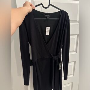 Express knit wrap dress